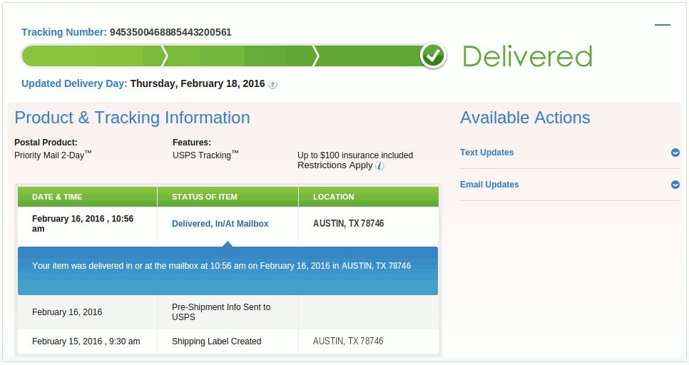usps track shipping